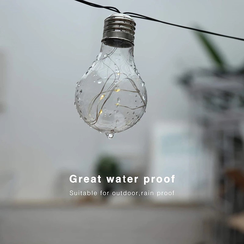 LED Solar Bulbs String Fairy Lights Outdoor Lamp 10/20/30 Decoration Garden Waterproof Ball String Christmas Garland Decor LED Lamp lampu solar light outdoor lighting