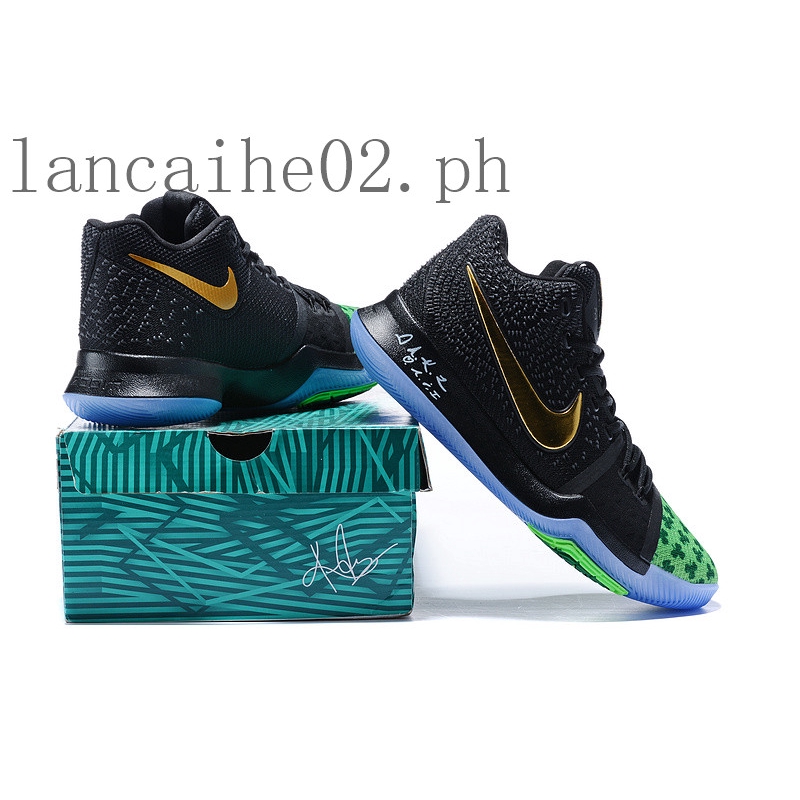 kyrie 3 gold and black