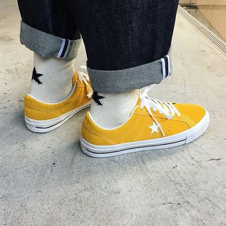 converse one star pro suede yellow