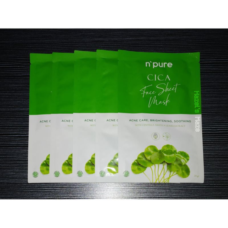 Npure Centella Asiatica Sheet Mask (N'Pure Cica Series) Shopee
