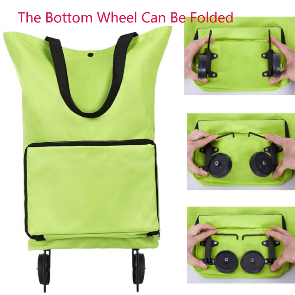 folding shopping cart trolley bag with wheels