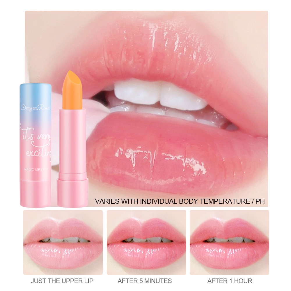 Color changing lip balm tempearture changing lipstick moisturizing long