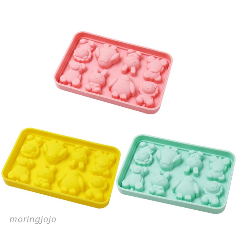 12-Capacity Silicone Lollipop Mold Paste Mould Bear Flower Shape For Kid Baking 
