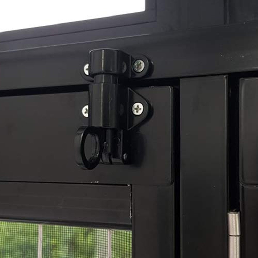 Aluminum Alloy Automatic Window Spring Door Bolt Latch, Black
