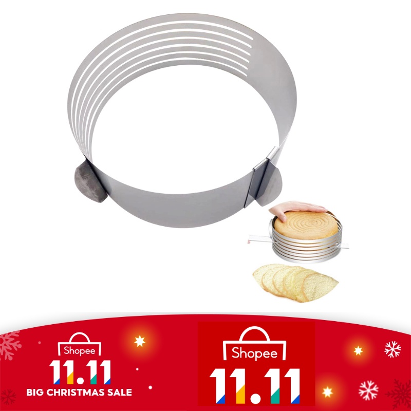 【home_stlye】912 Inch Cake Cutter Slicer Stainless Steel Adjustable