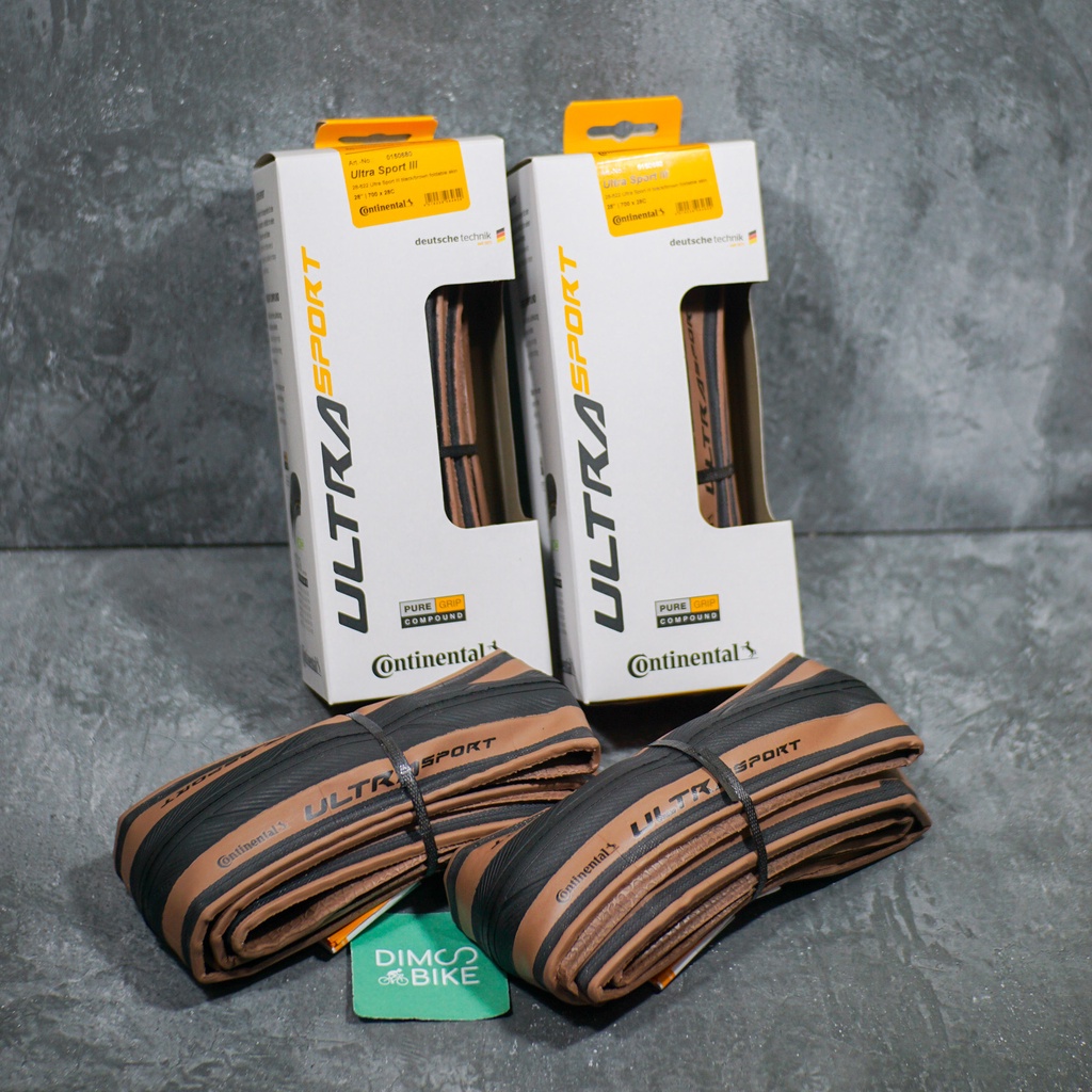 Ultra SPORT 3 III BROWN TAN WALL Continental Tires Transparent Kevlar Roadbike Tires 700c