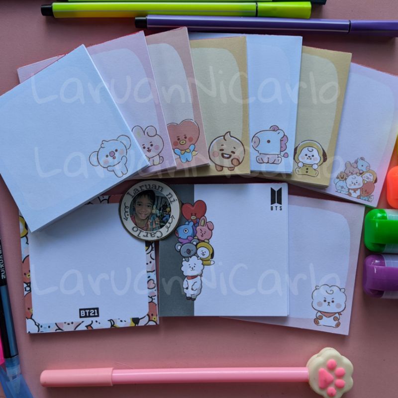 BTS Bt21 Notepads Memo Pads | Shopee Philippines