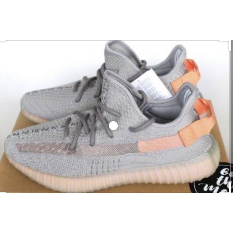 orange and grey yeezy 350