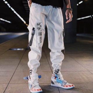 mens all white cargo pants