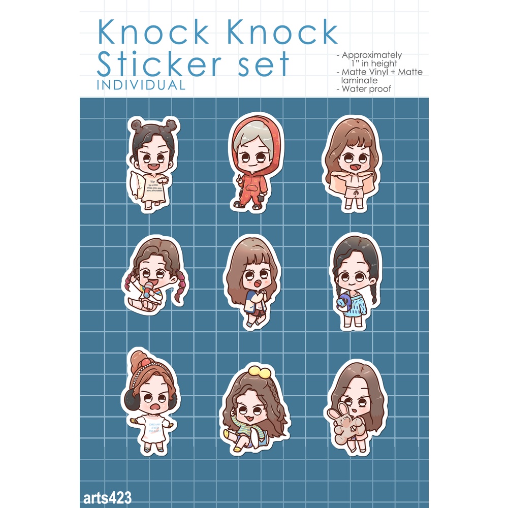 (SOLO) Knock knock sticker set | Shopee Philippines