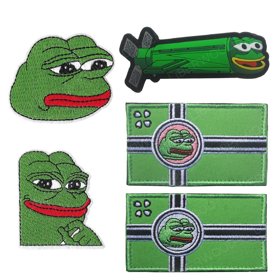 Sad Pepe The Sad Frog Patch Meme Iron On Embroidered Applique Patch Badge