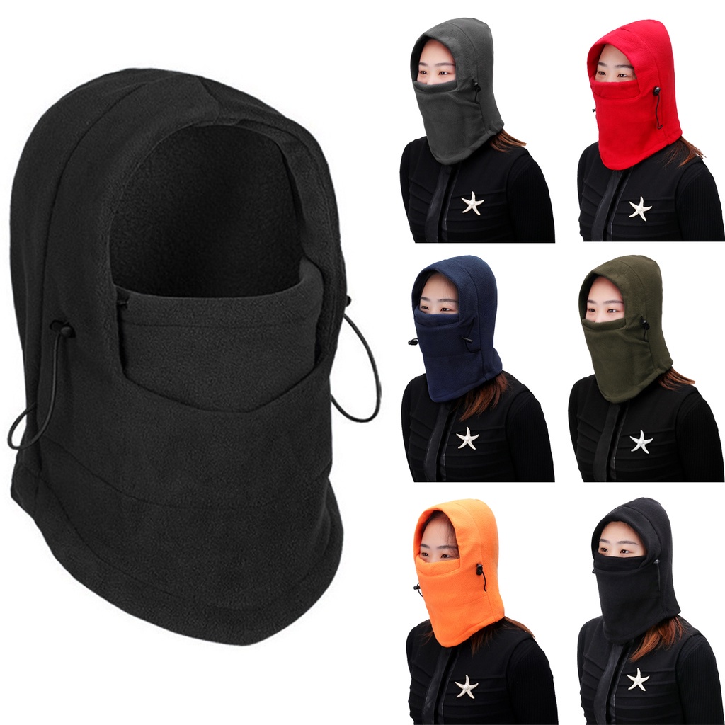 Cycling Windproof Thermal Fleece Scarf Ski Face Cover Outdoor Neck Warmer Hood Balaclava Hat