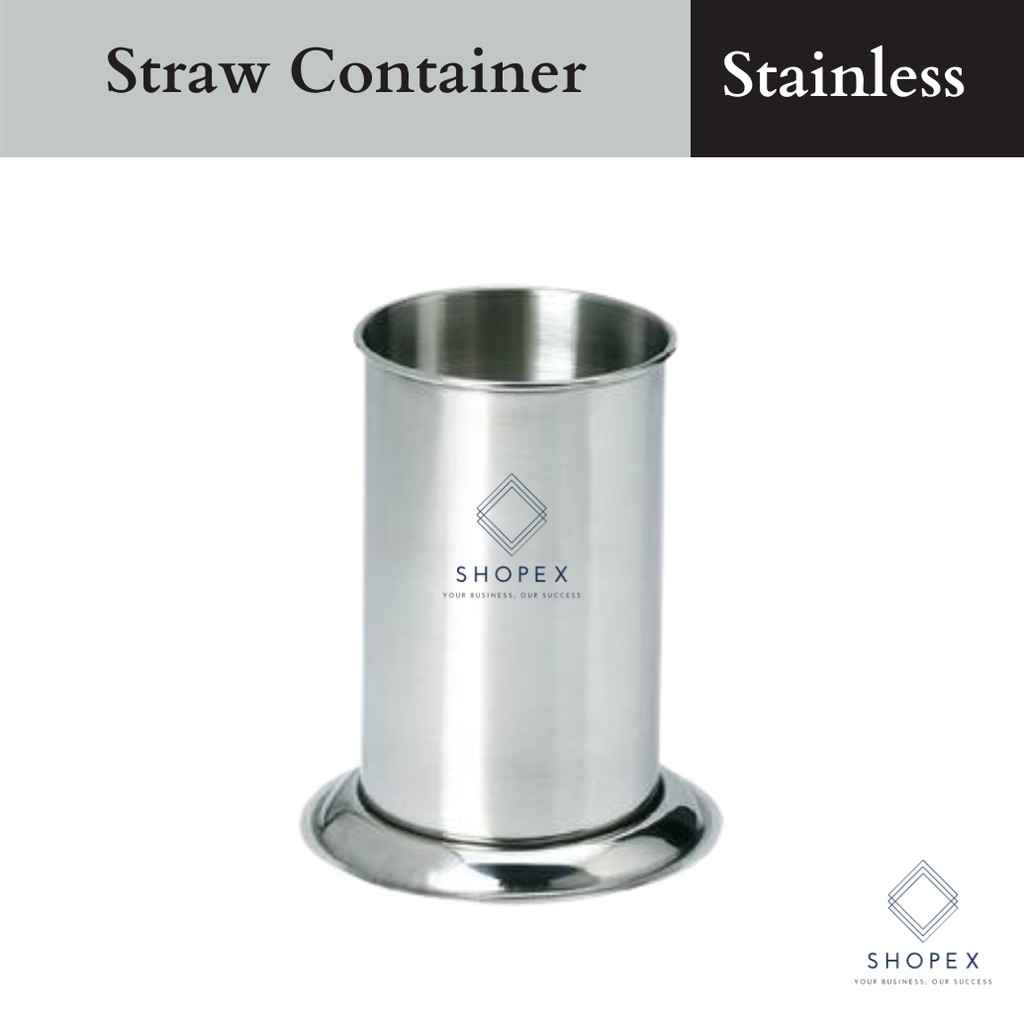Straw Container Stainless Round (1pc) Straws / Stainless Steel / Milktea Supplies/ Coffee Supplies