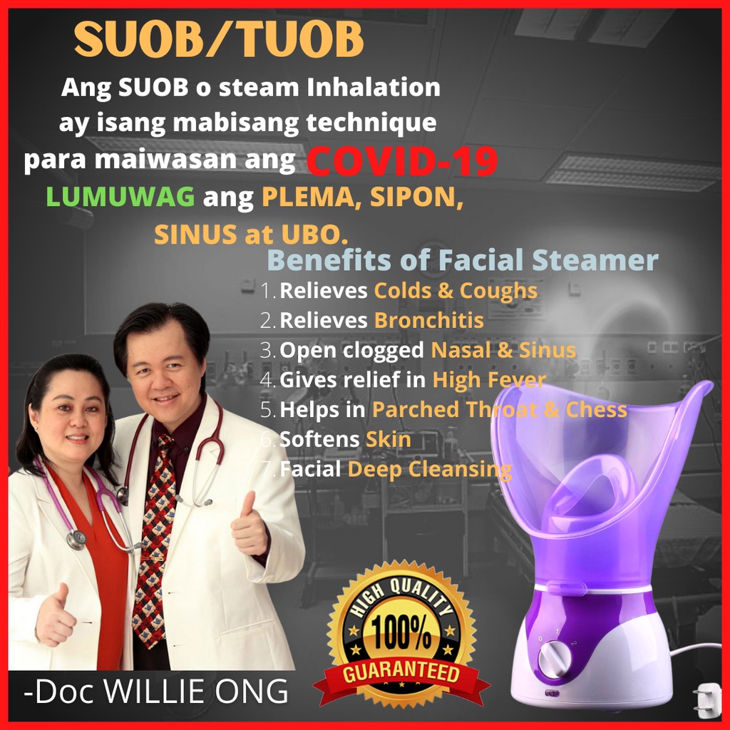 5 in 1 Suob Machine Facial Steamer Open Pore Salt Portable Nebulizer