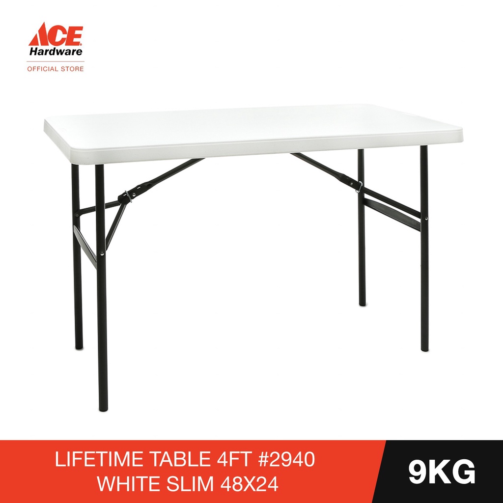 LIFETIME TABLE 4FT 2940 WHITE SLIM 48X24 Shopee Philippines