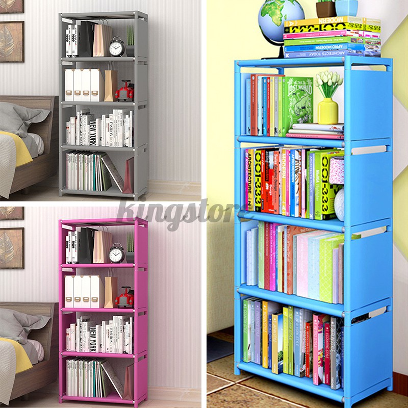 Bookcase Storage Unit Utility Bookshelf Home Office White