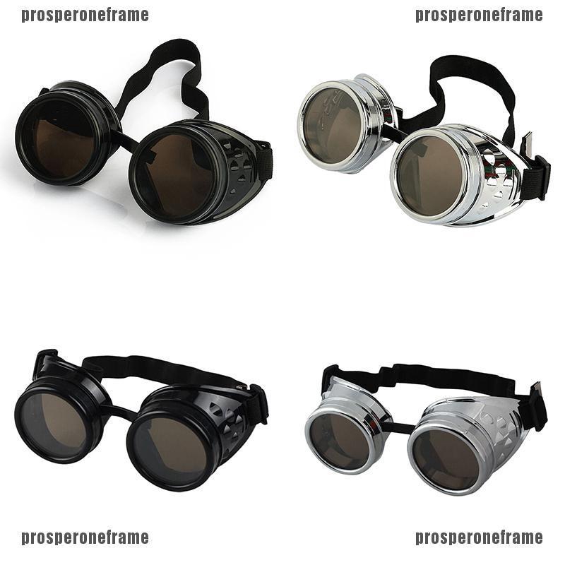 red Steampunk goggles Victorian glasses novelty costume welding lens goth GGG 