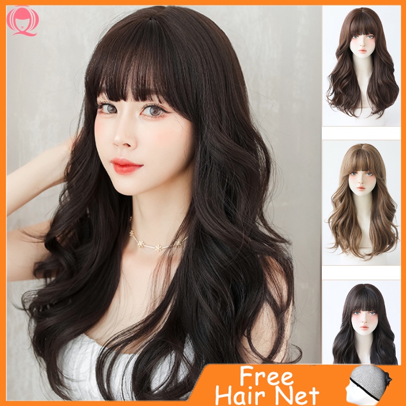 "Seven Queen" Wig female lazy horse roll natural big wave cloud perm realistic long wig Shopee