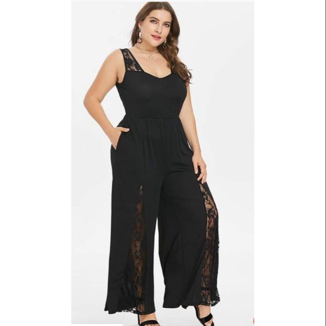 plus size lace jumpsuit
