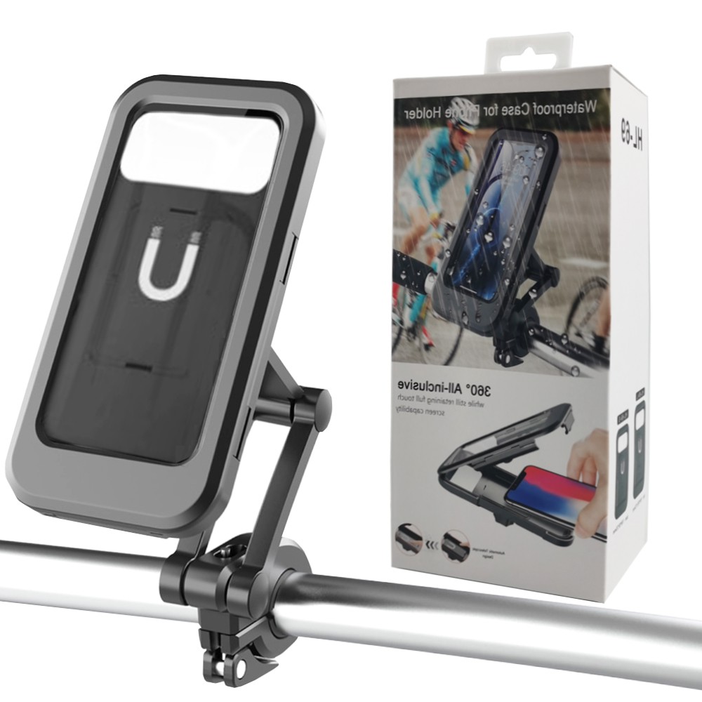 Universal Motorcycle and Bicycle Waterproof Phone Holder with Magnetic ...