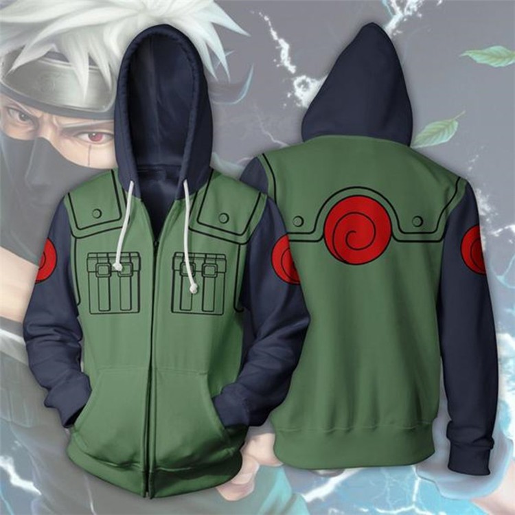 Naruto Hatake Kakashi 3D Hoodie Jacket Cosplay Naruto Uzumaki Uchiha ...