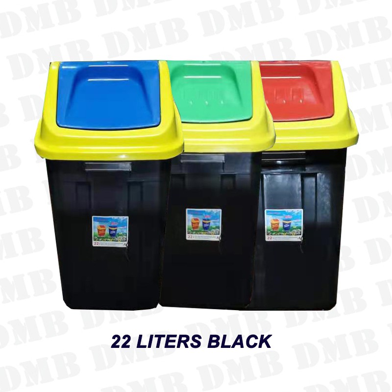 Newland 22 Liters Waste Can with Swing Cover Black (NL8860BK) Shopee Philippines