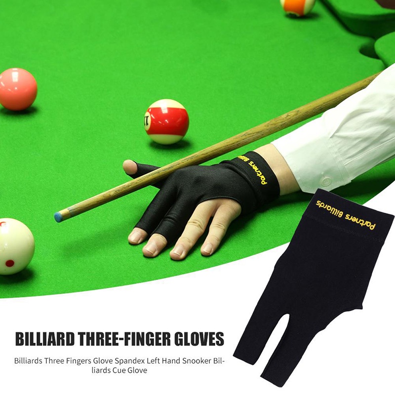 Doreleven Spandex Snooker Three-finger Billiard Glove Pool Left And Right Hand Open 
