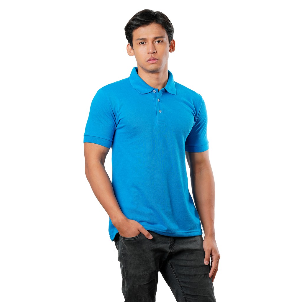 blue polo shirt outfit men