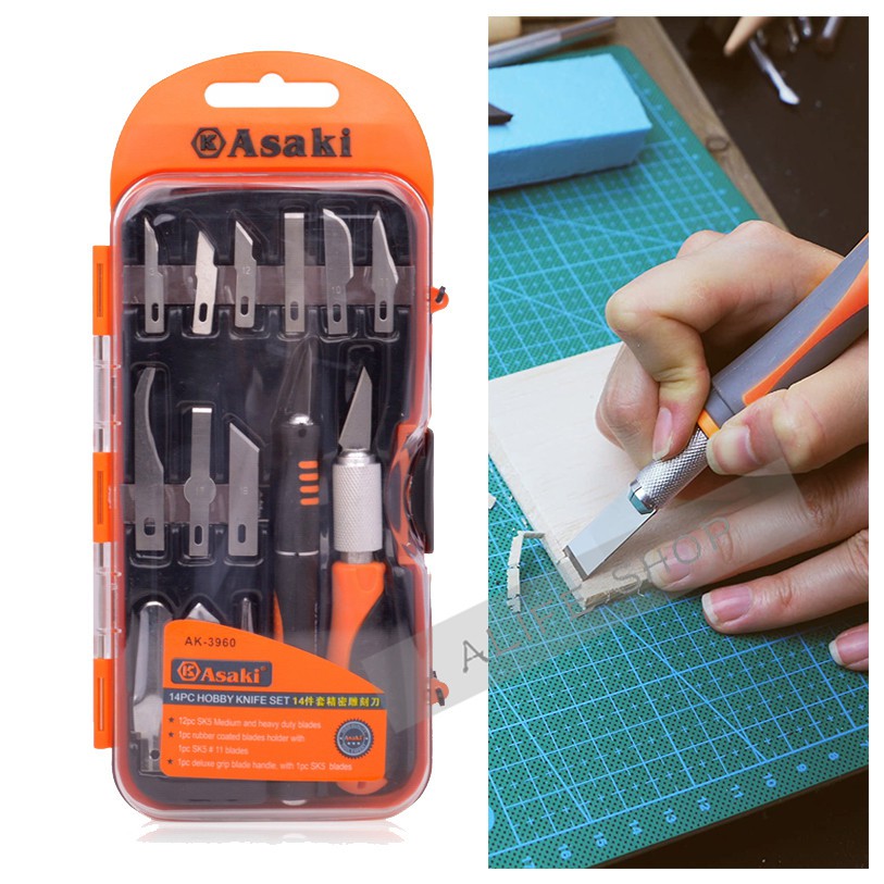 Wood Carving Knife Steel 14pcs/Set Sculptural Chisel Craft Tools Hobby Knife Hand Tools with