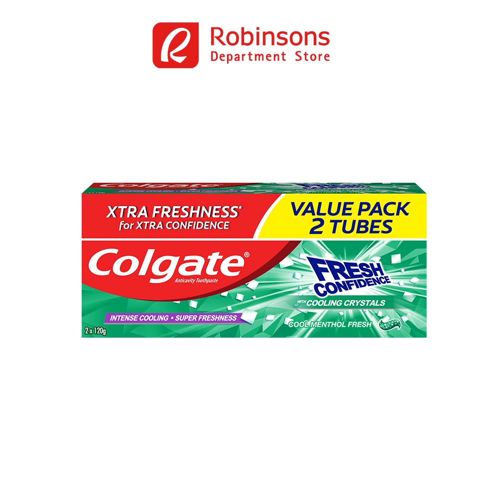 Colgate Fresh Confidence Cool Menthol Fresh Toothpaste 120g Twin Pack