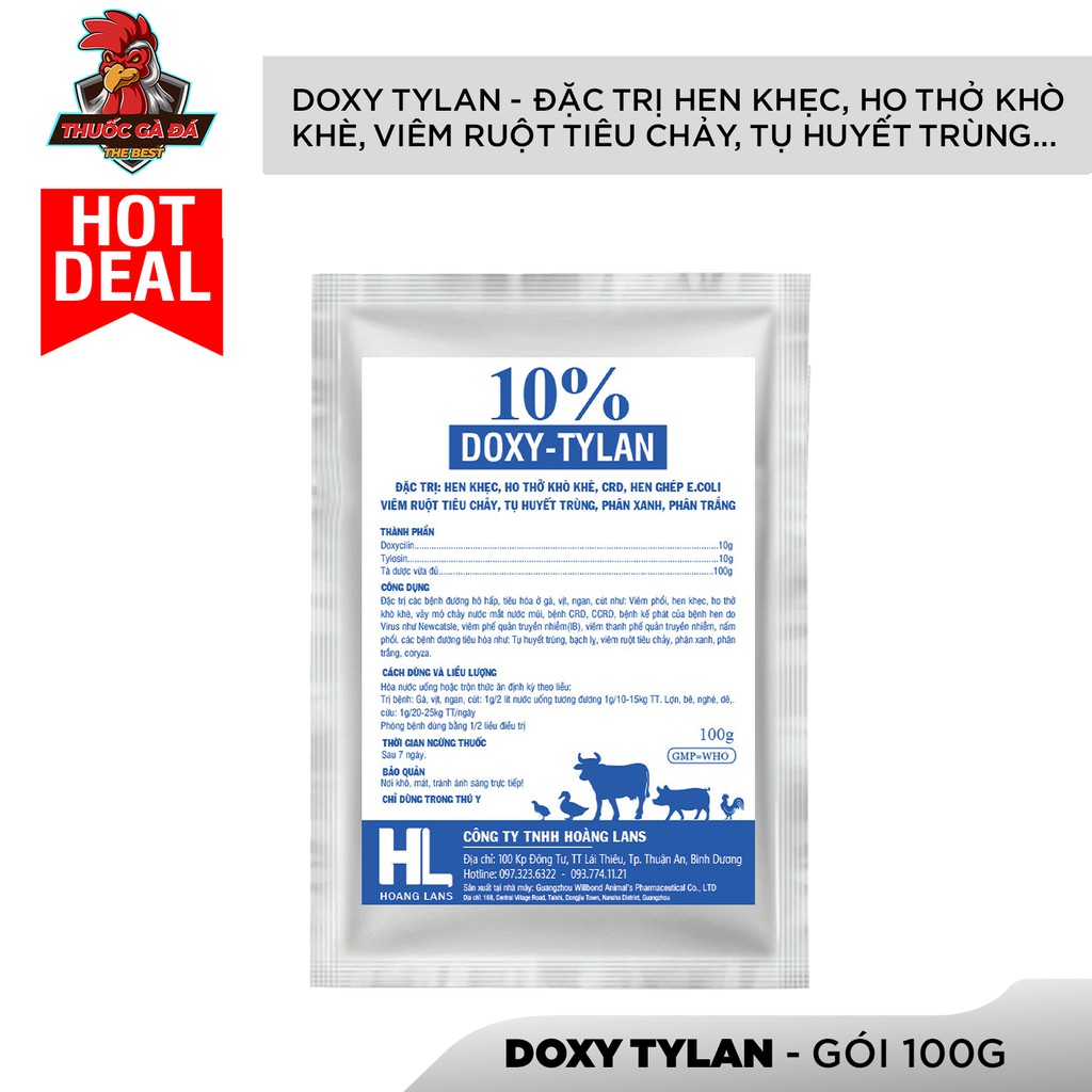 Doxytylan 10 Henn, wheezing cough, CRD, E grafting asthma, coli