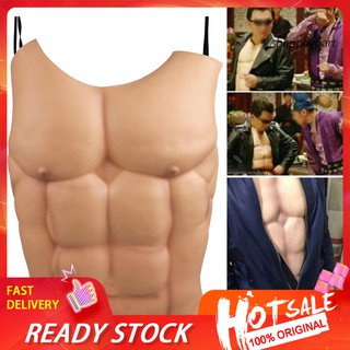 ★Ready stock★ EVA Men Fake Skin Chest Muscle Costume Cosplay Props Halloween Party Decoration