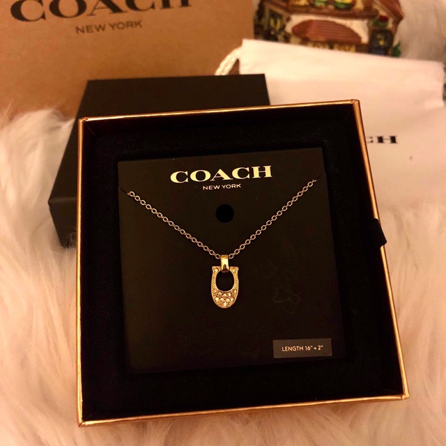 Original Coach Gold plated Necklace with Coach gift box | Shopee Philippines
