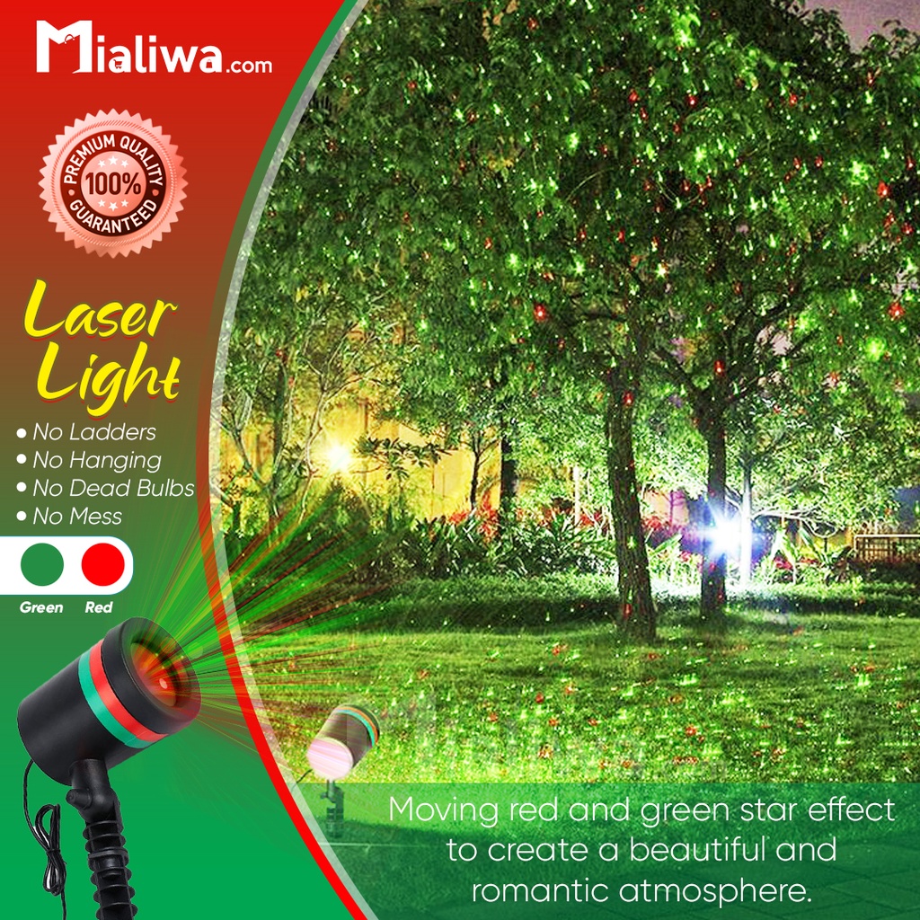 Laser Light Star Motion LED Christmas Lights Outdoor Waterproof Red & Green Indoor Display Lights