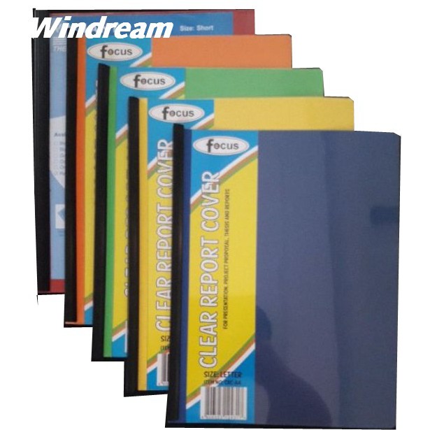 Clear report sliding folder a4/legal assorted color focus | Shopee ...