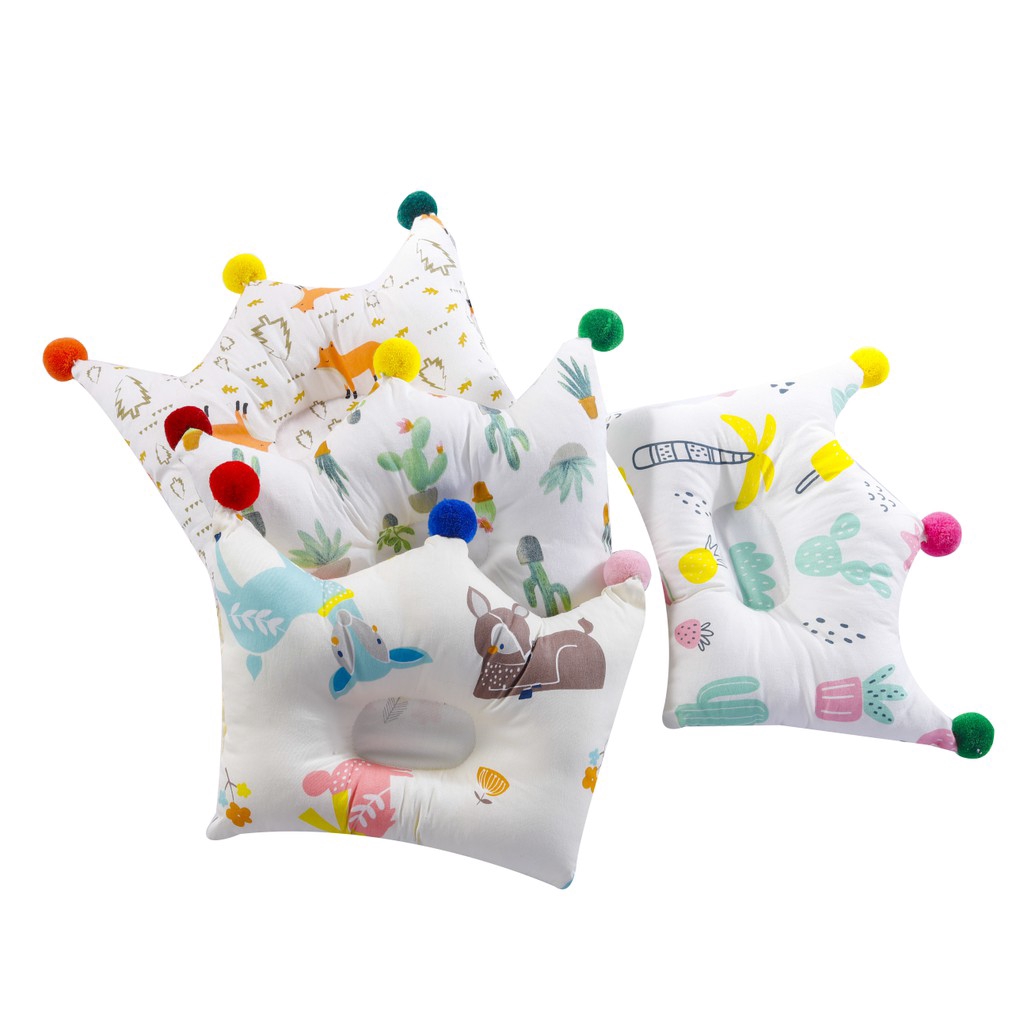 Fashion Crown Shaped Pillows for Baby Cotton Sleep Pillow Shopee