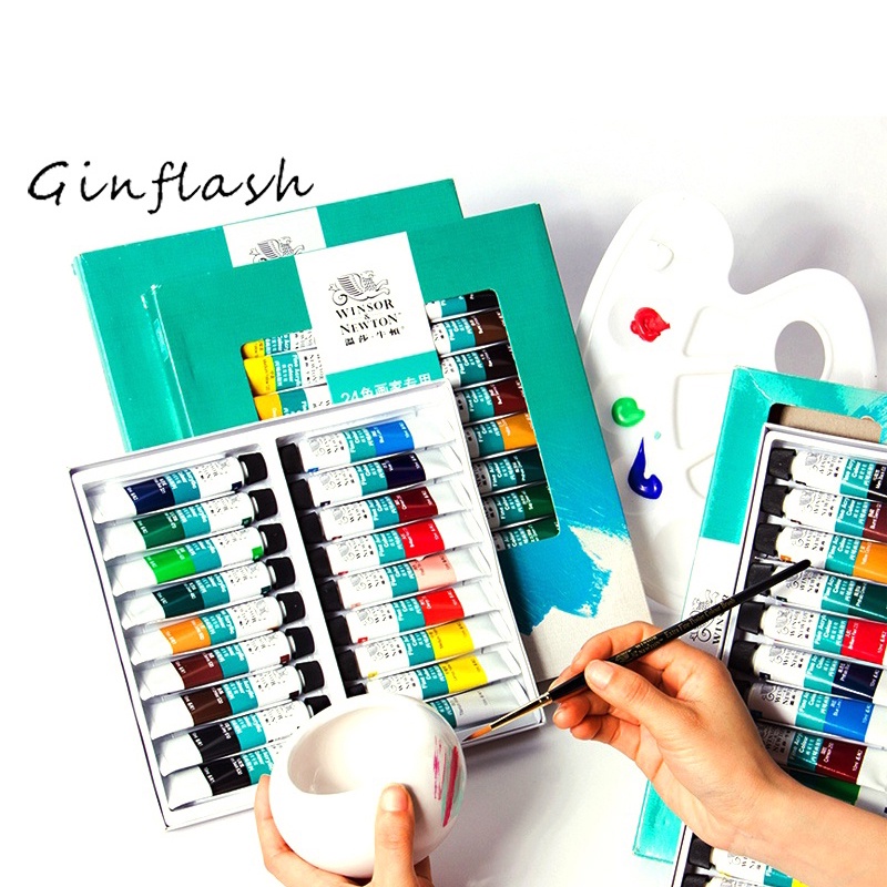 Ginflash 12colors/set Winsor&Newton Acrylic Paints Set Hand-painted ...