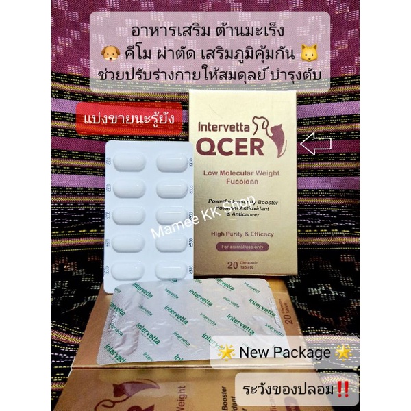 QCER (10 Tablets/20 Tablets) AntiCancer Supplements Chemo Surgical In Pets for DOG & CAT Cancer