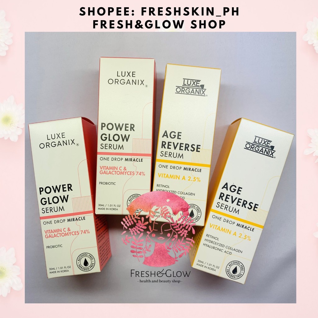 LUXE ORGANIX Serum Power Glow Age Reverse 30 ML Shopee Philippines