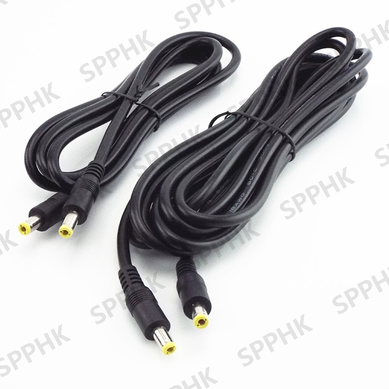 0.5m 1.5m 3m DC Male to Male Cord 12V 5.5*2.5mm Plug Power Supply Cable Connector Extension Wire