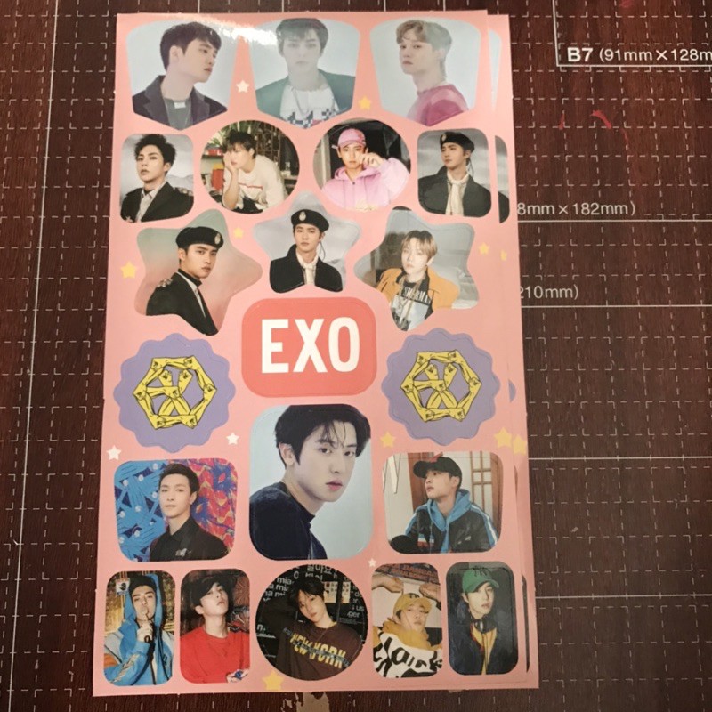 EXO KPOP Sticker Sheet Pad (1pc) Shopee Philippines