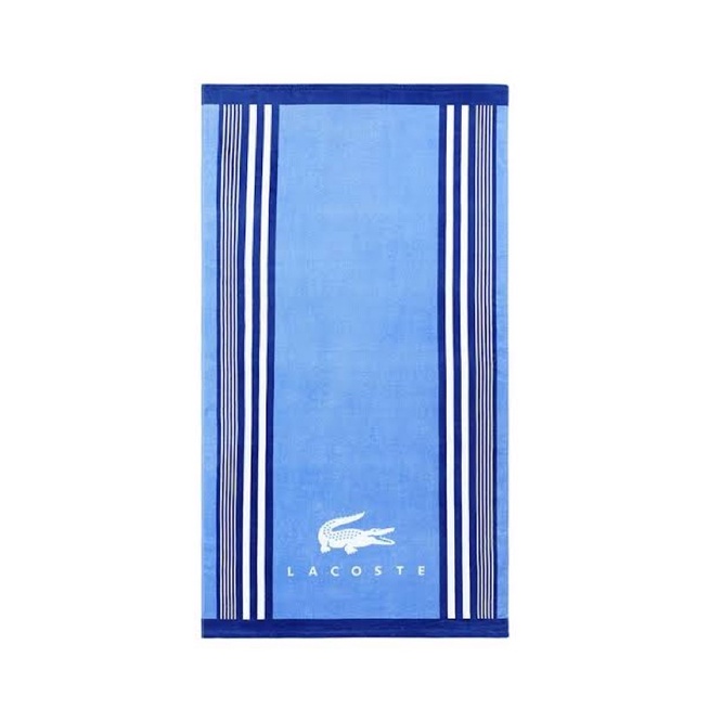 Lacoste Home Lacoste Oki Cotton Stripe Beach Towel Shopee Philippines