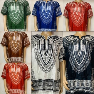(PLUS SIZE) Dashiki Aztec Bohemian African Ethnic Indian Batik Unisex Shirt
