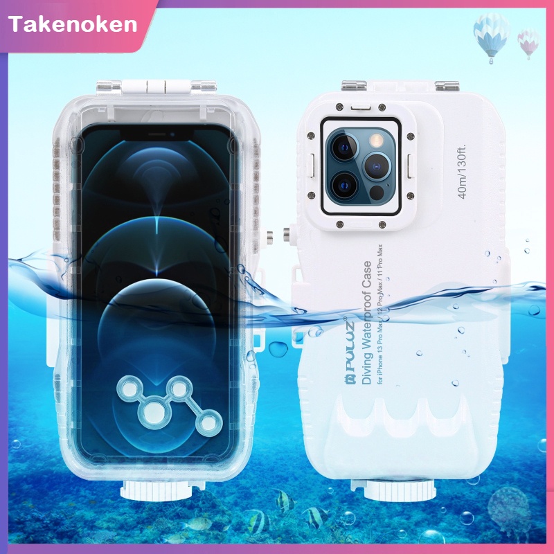 PULUZ 40m/130ft Waterproof Diving Case for iPhone 13 Pro Max / 12 Pro