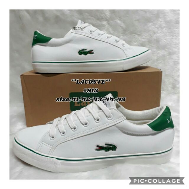 mens lacoste canvas trainers