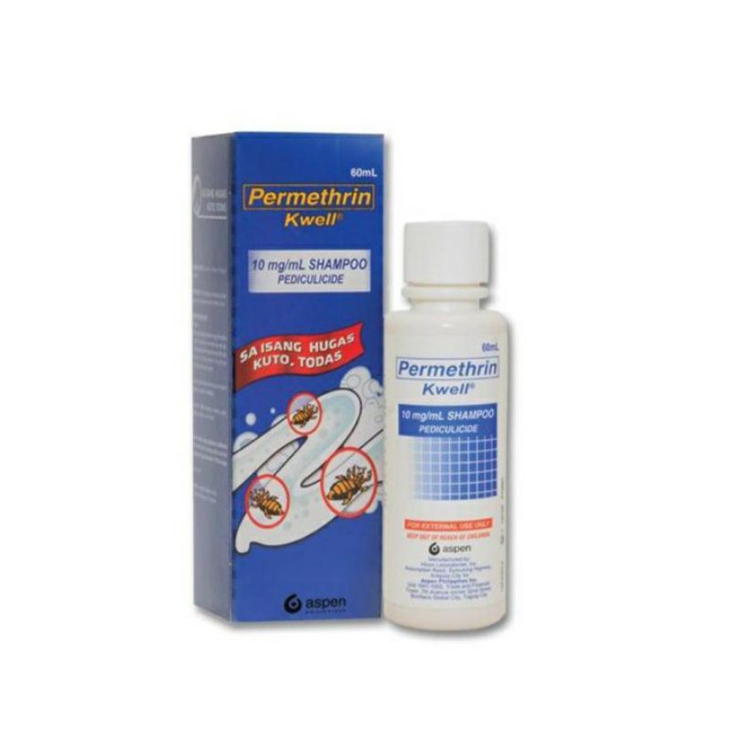 Permethrin kwell 10/mg/ml shampoo pediculicide (60ml)