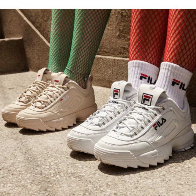 fila white with pink