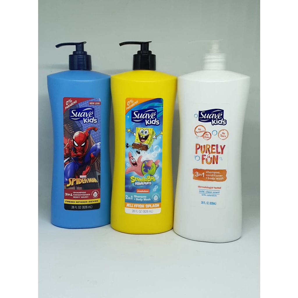 Suave for Kids 3 in1 Shampoo Conditioner Body Wash 532ml Pump Bottle |  Shopee Philippines