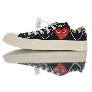 black cdg converse low