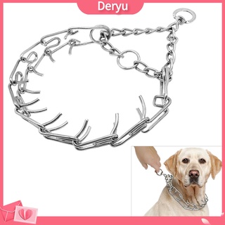 [Deryu] Adjustable Alloy Prong Large Dog Pet Training Stimulate Chain Choke Collar